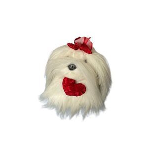 Self expressions MTY international white, faux fur dog plush/ stuffed animal